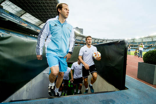 Hugo Pereira, assistant coach of Rosenborg, and Mike Jensen