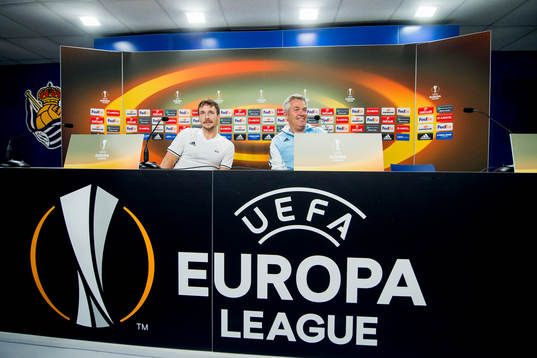 Mike Jensen and Kåre Ingebrigtsen, head coach of Rosenborg