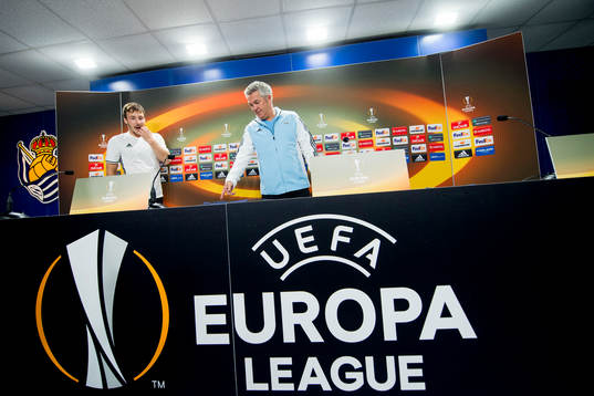 Mike Jensen and Kåre Ingebrigtsen, head coach of Rosenborg
