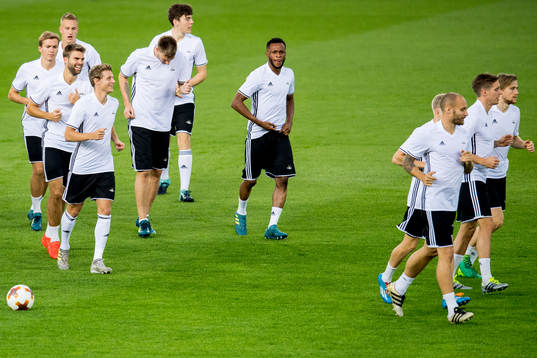 Samuel Adegbenro and his teammates of Rosenborg