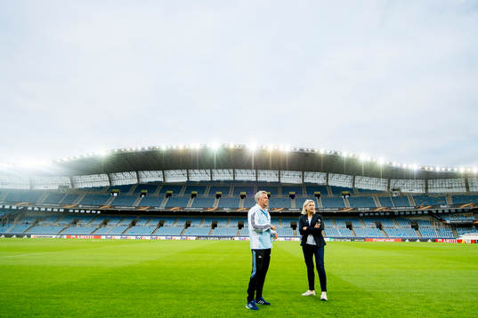 Kåre Ingebrigtsen, head coach of Rosenborg, and Tove Moe