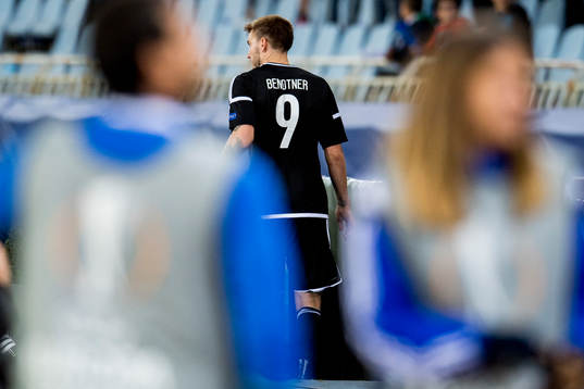 Nicklas Bendtner of Rosenborg leaves the pitch