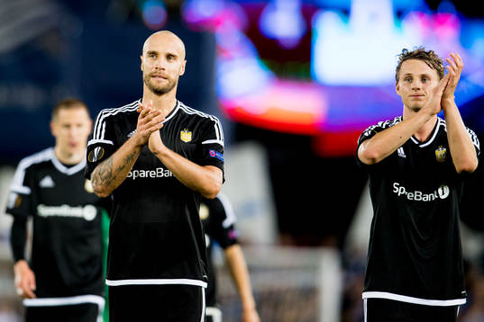 Tore Reginiussen and Vegar Eggen Hedenstad of Rosenborg