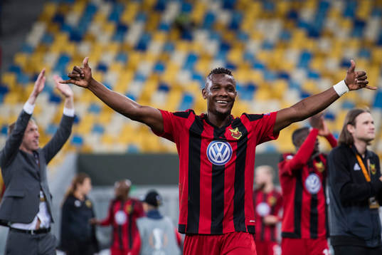 Östersunds Salisu Abdullahi Gero jublar