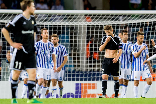 Vegar Eggen Hedenstad of Rosenborg looks dejected