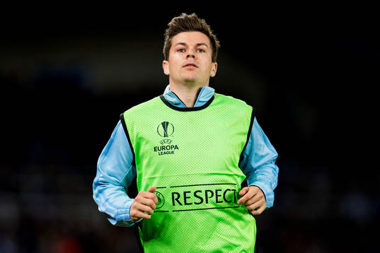 Pål André Helland of Rosenborg warms up