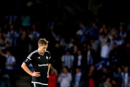 Anders Konradsen of Rosenborg looks dejected