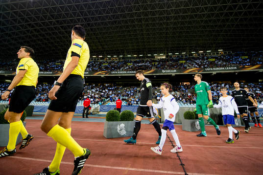 Mike Jensenahead of the UEFA Europa League match between