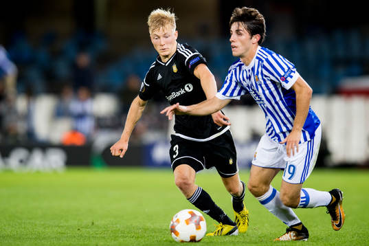 Birger Meling of Rosenborg and Alvaro Odriozola of Real