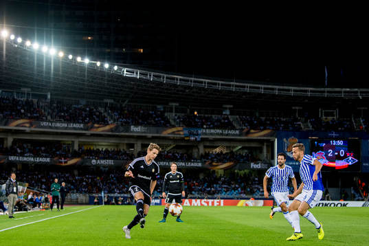 Vegar Eggen Hedenstad of Rosenborg and Inigo Martinez of