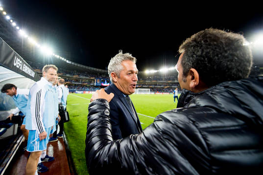 Kåre Ingebrigtsen, head coach of Rosenborg, and Eusebio