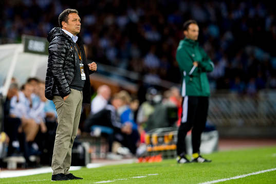 Eusebio Sacristan, head coach of Real Sociedad