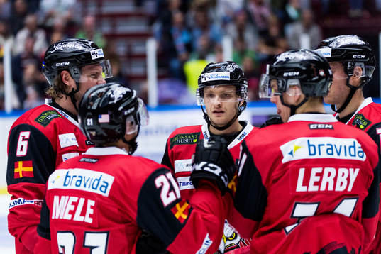 Malmö Redhawks spelare diskuterar