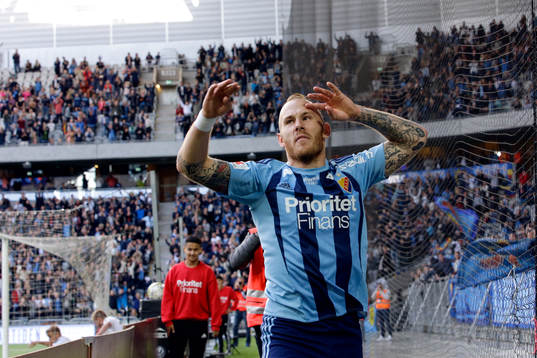 Djurgårdens Magnus Eriksson jublar