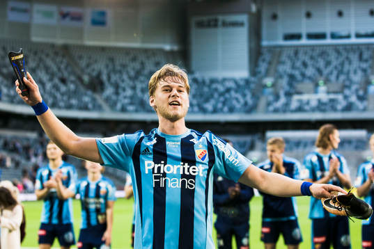 Djurgårdens Felix Beijmo jublar