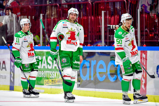 Rögles Bryan Lerg, Ludvig Rensfeldt och Juhamatti Aaltonen