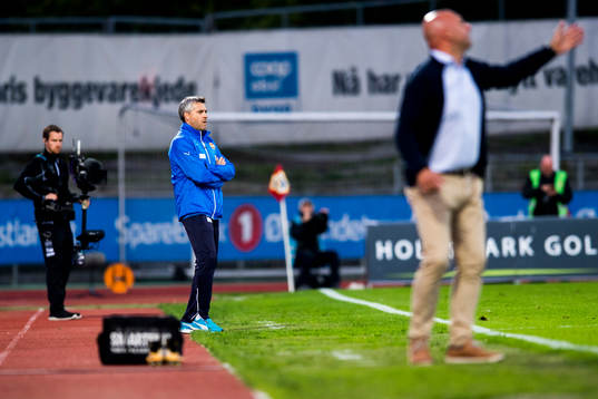 Tor Ole Skullerud, head coach, of Strømsgodset and Toni