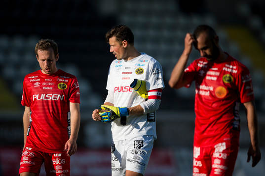 Elfsborgs Anders Randrup, Issam Jebali och målvakt Kevin