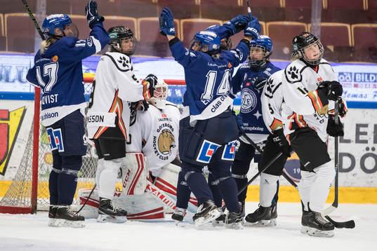 Leksands Hanna Lindqvist Sofia Engström jublar