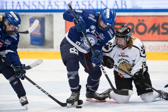 Leksands Madelene Hall och Göteborgs Matilda Carlsson i
