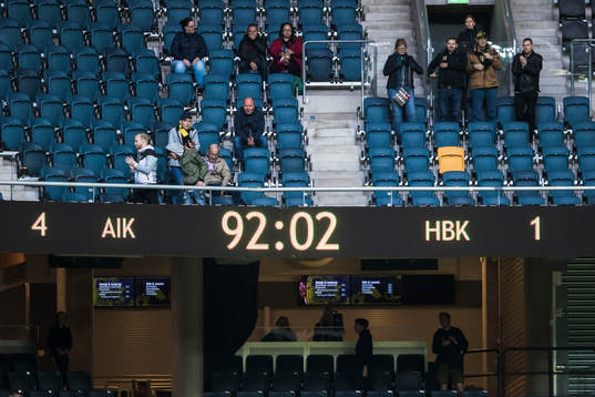 Resultattavlan visar slutresultatet 4-1 till AIK