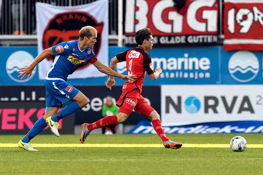 Lars Grorud of Sandefjord and Kasper Skaanes of Brann