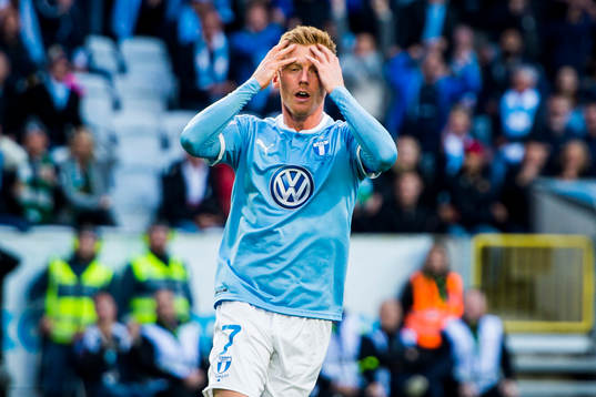 Malmö FFs Anders Christiansen deppar