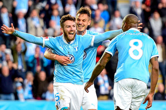 Malmö FFs Erdal Rakip, Markus Rosenberg och Carlos
