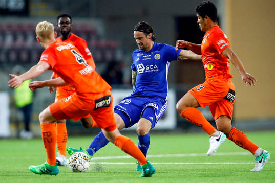 Sundsvalls Linus Hallenius och AFC Eskilstunas Haris Cirak