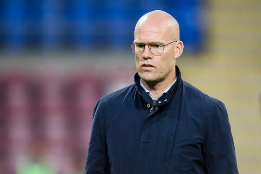 Sundsvalls tränare Joel Cedergren innan fotbollsmatchen i