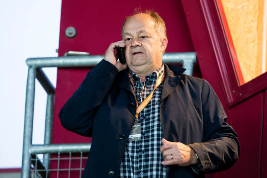 AFC Eskilstunas ordförande Alex Ryssholm innan