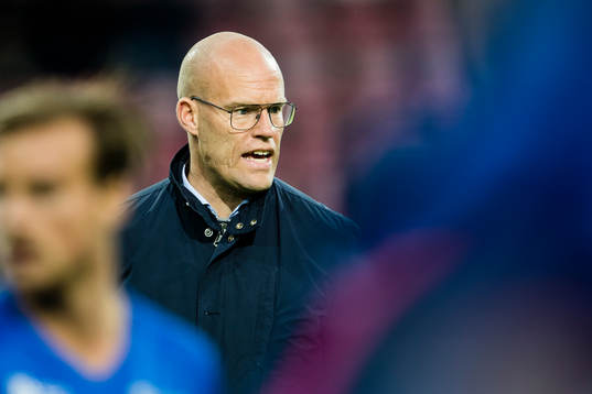 Sundsvalls tränare Joel Cedergren innan fotbollsmatchen i