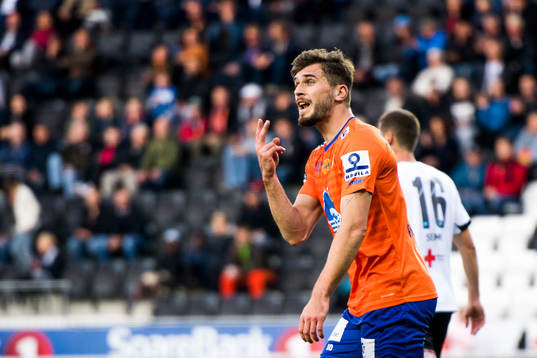 Athanasios Papazoglou of Aalesund reacts