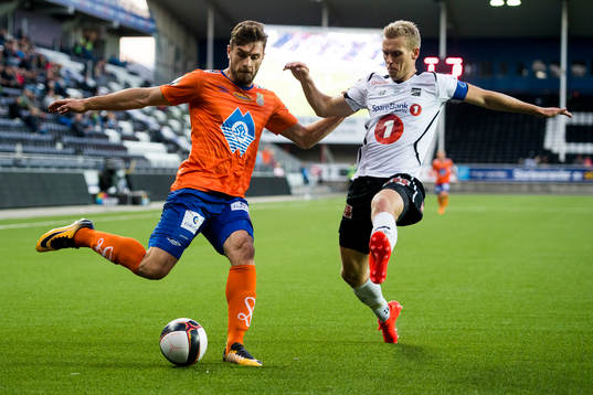 Athanasios Papazoglou of Aalesund and Steffen Hagen of Odd