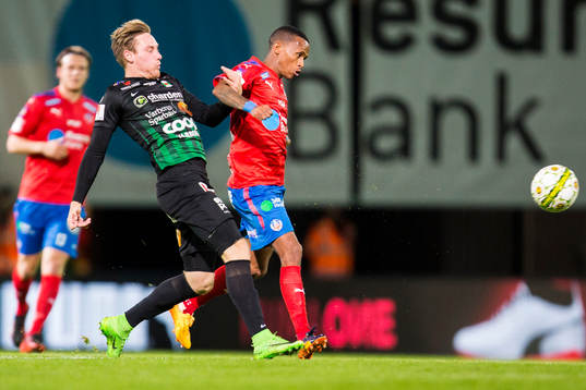 Varbergs Christoffer Arvidsson och Helsingborgs Bradley