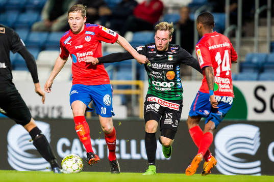 Helsingborgs Darijan Bojanic och Varbergs Christoffer