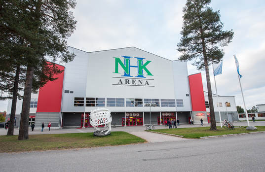 NHK Arena innan ishockeymatchen i Hockeyallsvenskan mellan