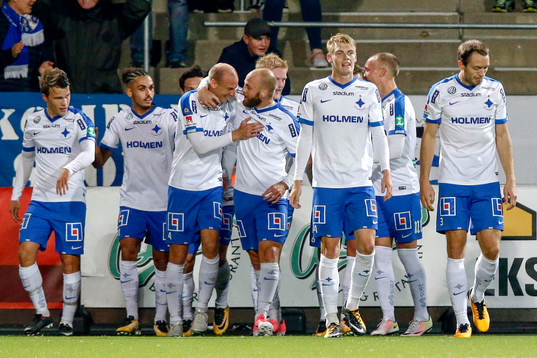 Norrköpings Andreas Johansson jublar med lagkamrater