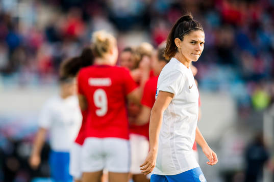 Lucia Suskova looks dejected while Lisa-Marie Utland