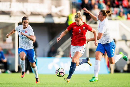 Alexandra Biroova of Slovakia, Elise Thorsnes of Norway and