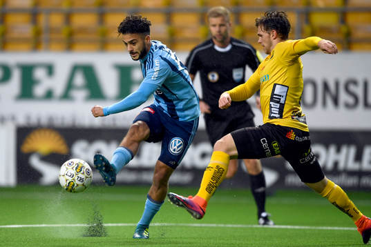 Djurgårdens Othman El Kabir och Elfsborgs Jesper Manns
