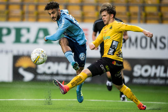 Djurgårdens Othman El Kabir och Elfsborgs Jesper Manns