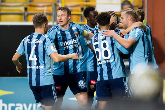 Djurgårdens spelare jublar