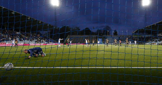 Mål 1-0 av Norrköpings David Moberg Karlsson förbi
