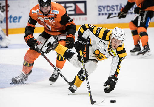 Karlskronas Morten Madsen  och Skellefteås Tim Söderlund