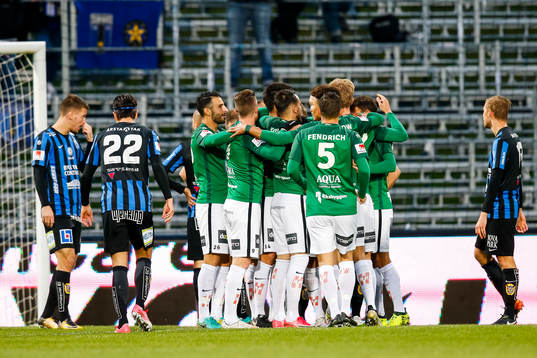 Jönköpings spelare jublar