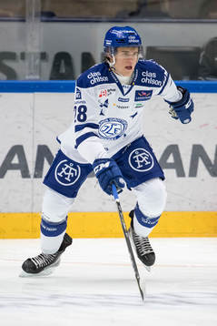 Leksands William Wikman  i ishockeymatchen i