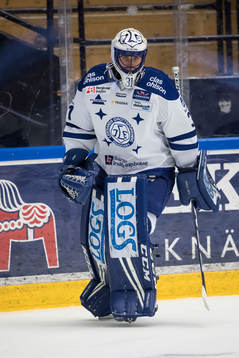 Leksands målvakt Jonas Arntzen  i ishockeymatchen i