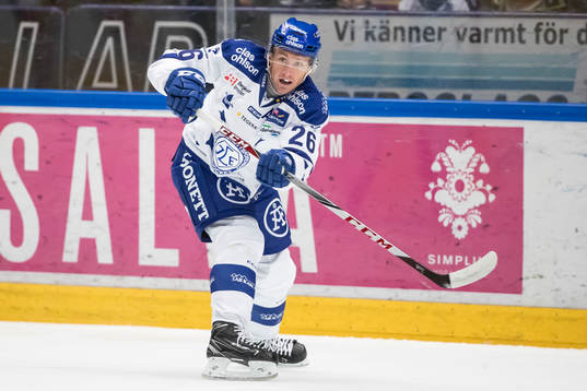 Leksands Patrik Norén  i ishockeymatchen i