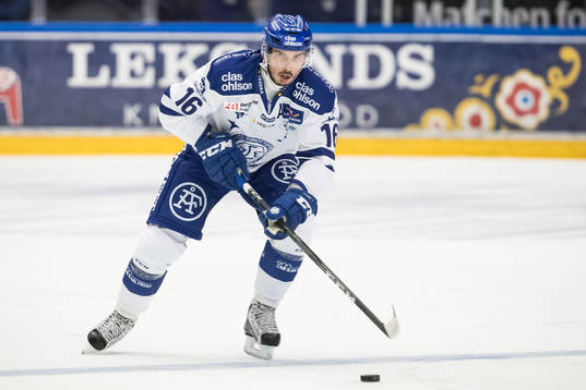 Leksands Fredrik Lindgren   i ishockeymatchen i
